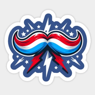 American Stache Sticker